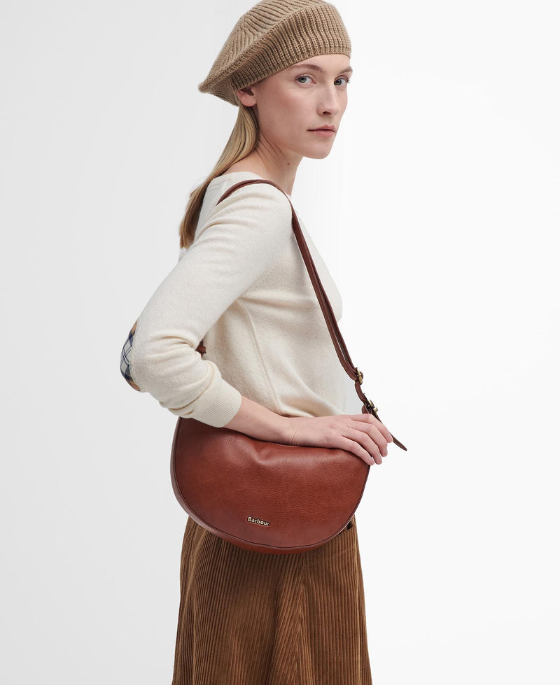 Load image into Gallery viewer, Barbour Laire Leather Sling Bag, brown
