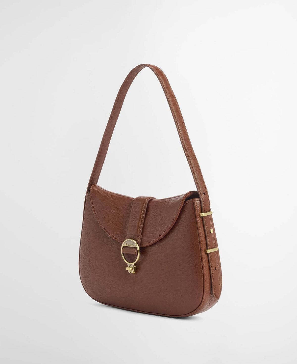 Barbour Alder Leather Shoulder Bag Brown