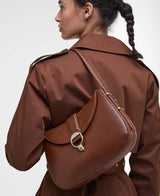 Barbour Alder Leather Shoulder Bag Brown