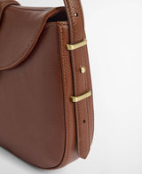Barbour Alder Leather Shoulder Bag Brown