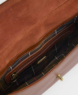 Barbour Alder Leather Shoulder Bag Brown