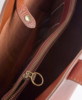 Barbour Alder Large Leather Tote Bag, brown