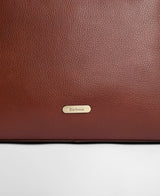 Barbour Alder Large Leather Tote Bag, brown