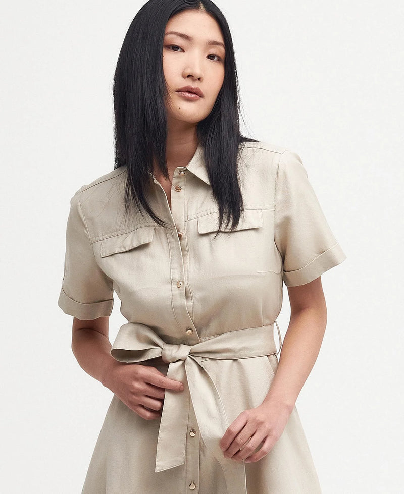 Load image into Gallery viewer, Barbour Margaret Midi Dress, safari
