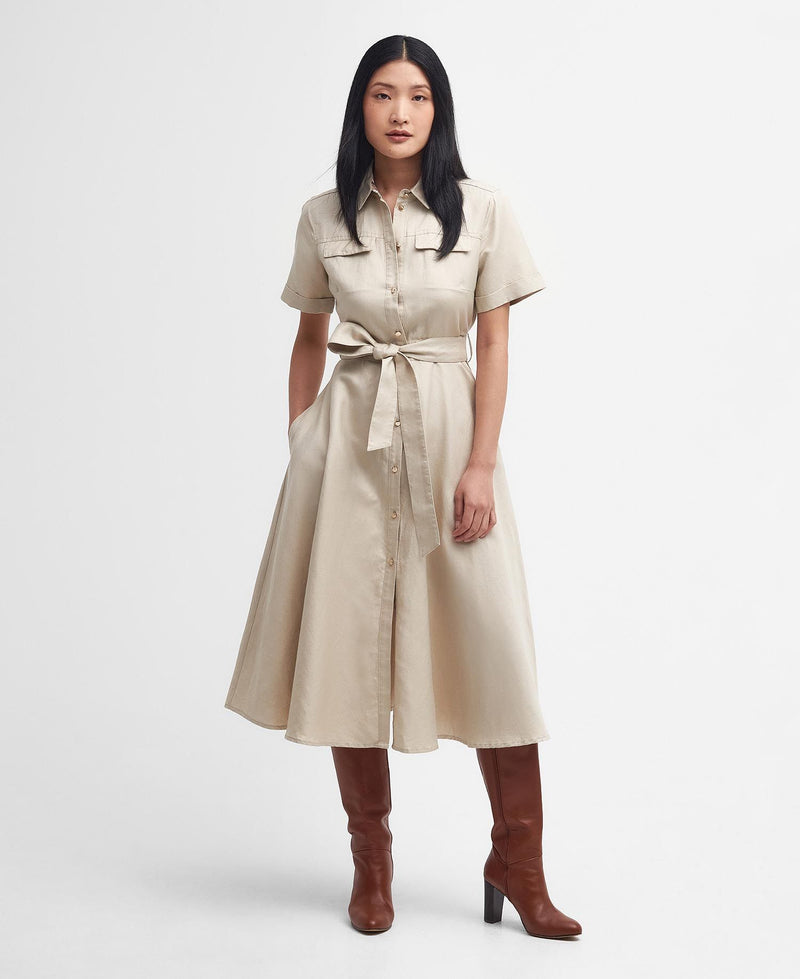 Load image into Gallery viewer, Barbour Margaret Midi Dress, safari
