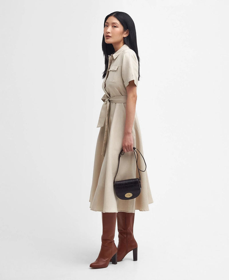 Load image into Gallery viewer, Barbour Margaret Midi Dress, safari
