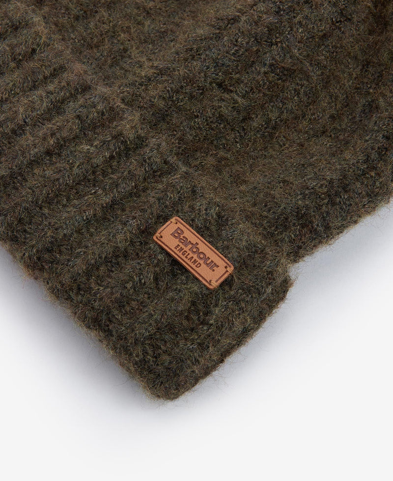 Load image into Gallery viewer, Barbour Saltburn Beanie &amp; Tartan Scarf Gift Set, loden
