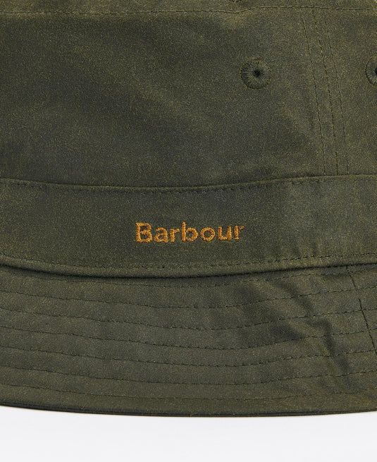 Barbour Belsay Wax Bucket Hat, archief olive