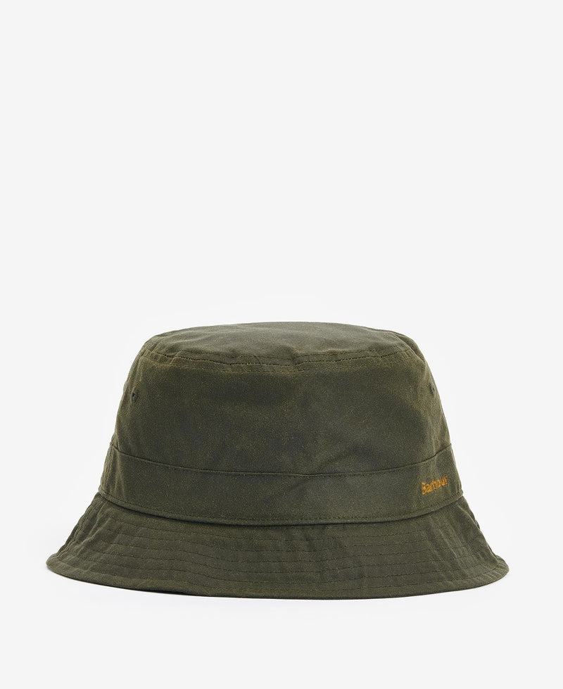 Load image into Gallery viewer, Barbour Belsay Wax Bucket Hat, archief olive
