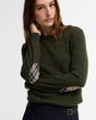 Barbour Pendle Crew Neck Jumper Olive/Birchwood Tartan
