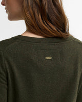 Barbour Pendle Crew Neck Jumper Olive/Birchwood Tartan