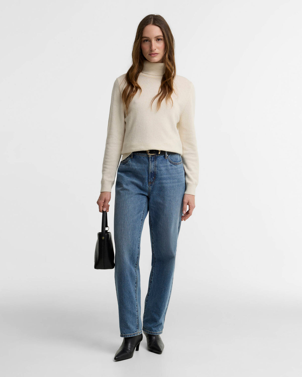Barbour Pendle Roll-Neck Jumper Ecru/Birchwood Tartan