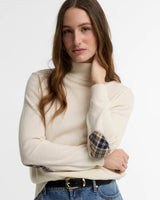 Barbour Pendle Roll-Neck Jumper Ecru/Birchwood Tartan