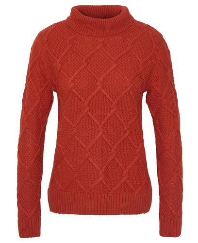 Barbour Burne Roll Neck Knit, spiced pumpkin