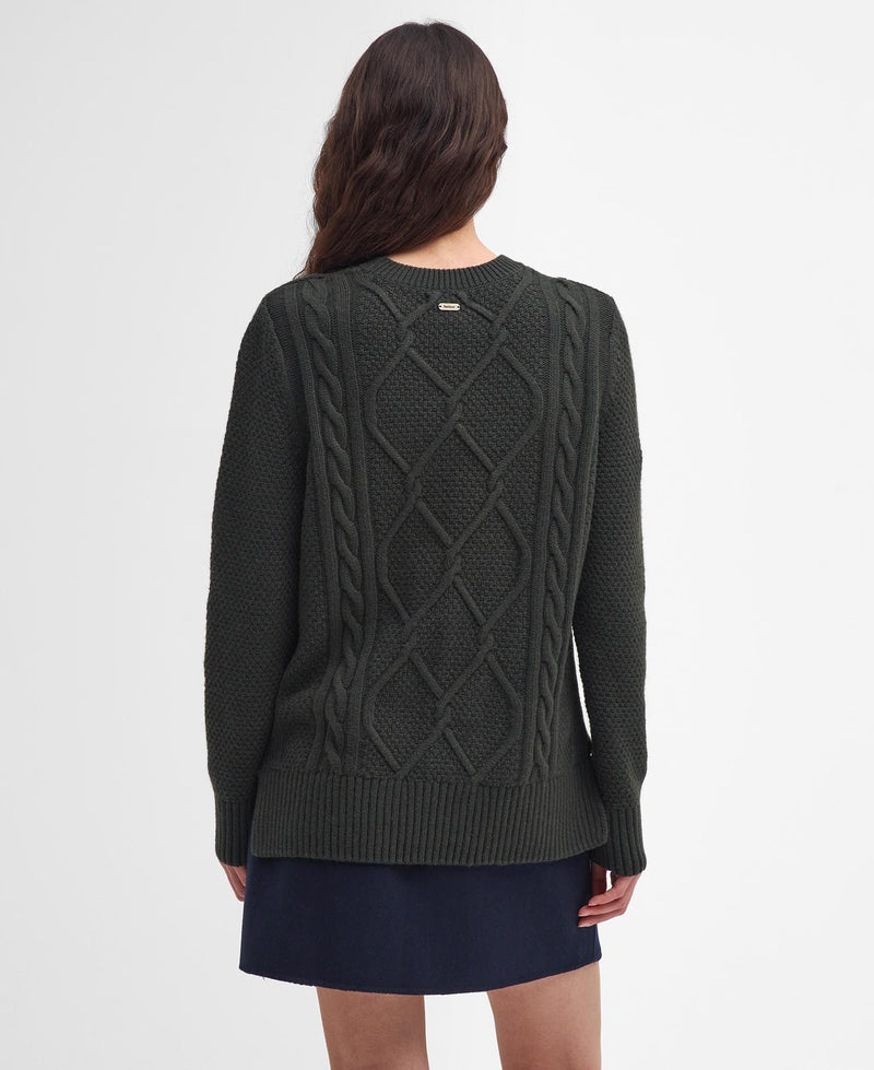 Laden Sie das Bild in Galerie -Viewer, Barbour Burne Crew Knitted Jumper, olive
