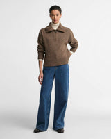 Barbour Lavensdale Quarter-Zip Jumper Deep Camel