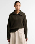 Barbour Lavensdale Quarter-Zip Jumper Olive