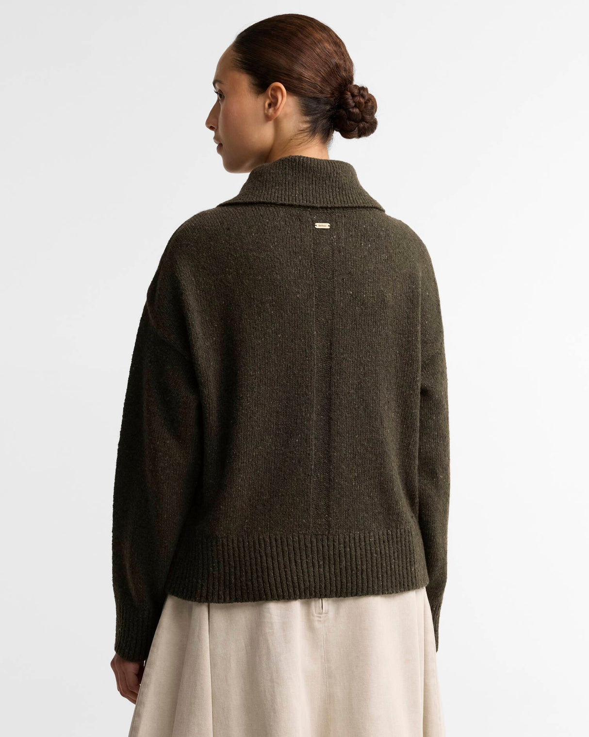 Barbour Lavensdale Quarter-Zip Jumper Olive