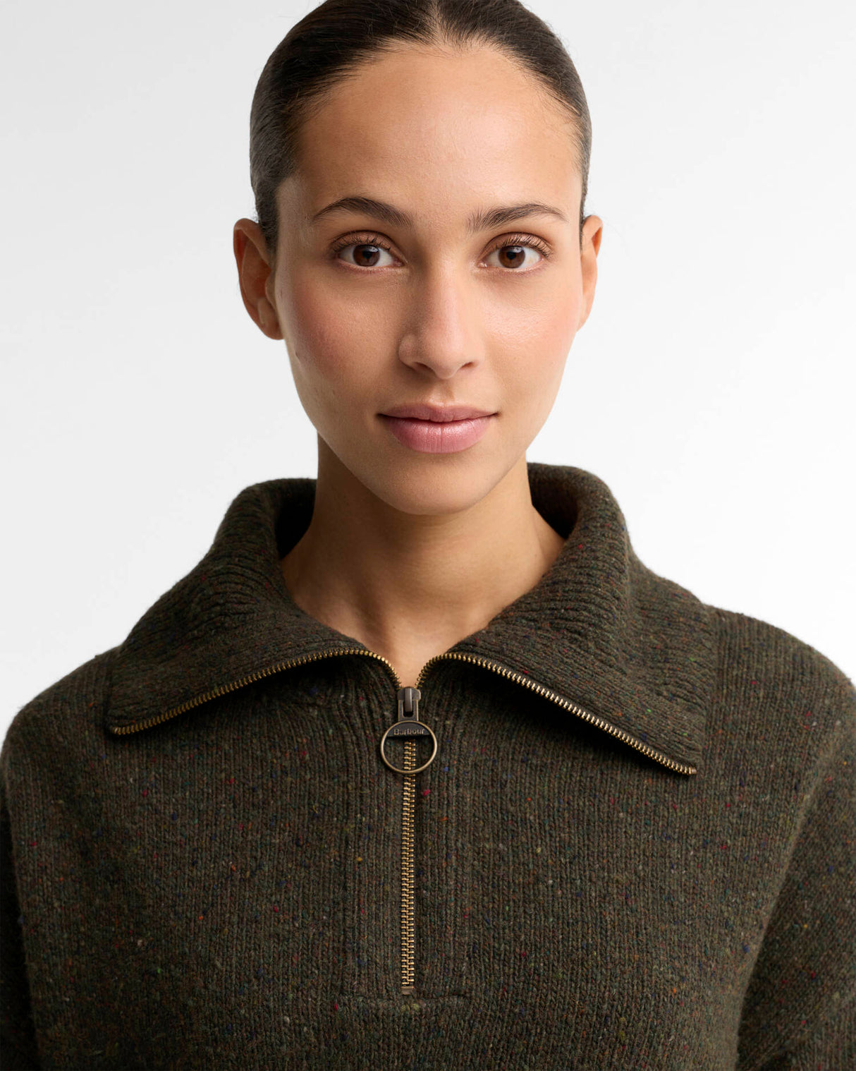 Barbour Lavensdale Quarter-Zip Jumper Olive
