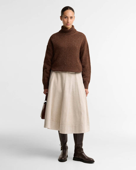 Barbour Stanford Fleck Rollneck Wool Jumper Rustic