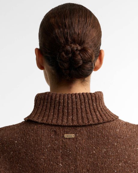 Barbour Stanford Fleck Rollneck Wool Jumper Rustic