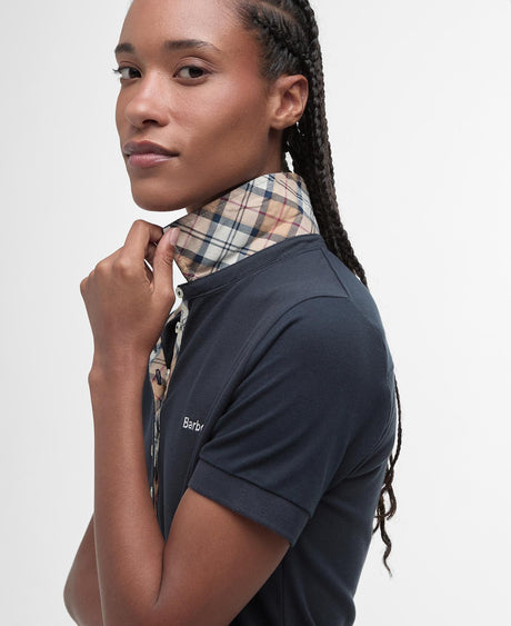 Barbour Portsdown Top, navy/primrose tartan