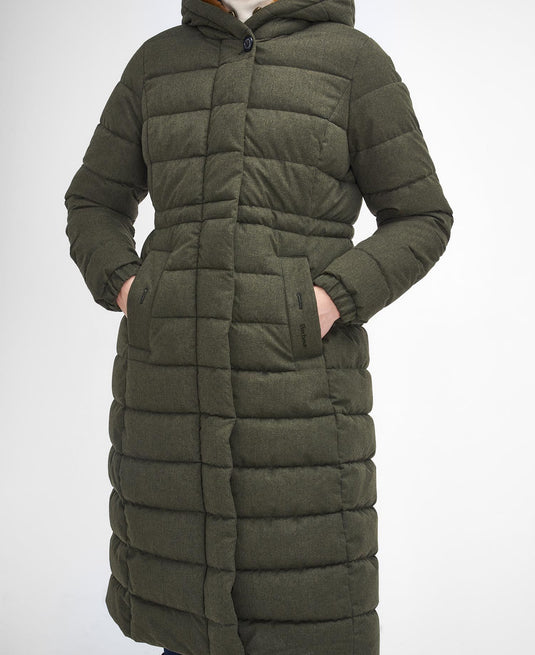 Barbour Clarence Puffer, olijf