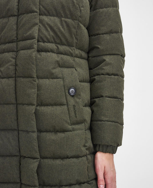 Barbour Clarence Puffer, olijf