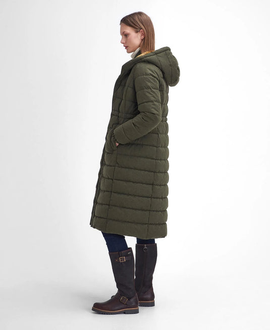 Barbour Clarence Puffer, olijf