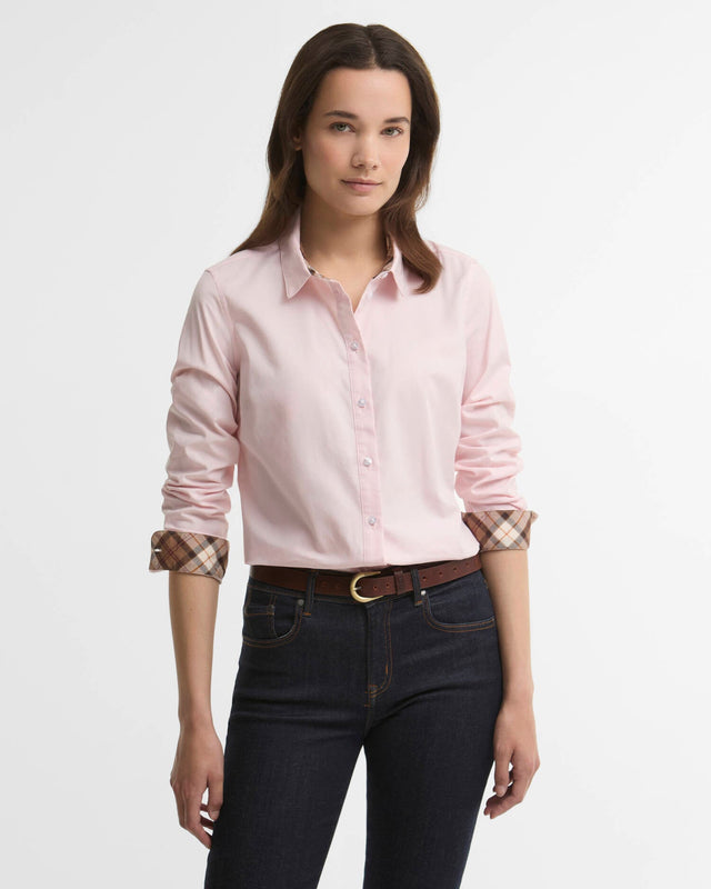 Barbour Derwent Regular Long-Sleeved Shirt Pink/Lt Muted Tartan