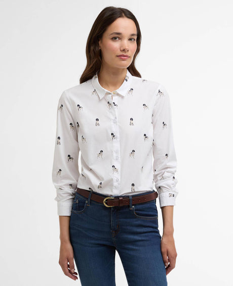 Brambles Shirt - Sketched Dog Print