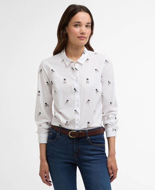 Brambles Shirt - Sketched Dog Print