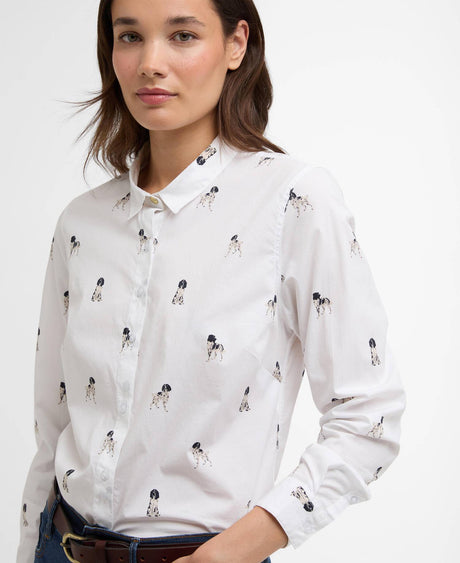 Brambles Shirt - Sketched Dog Print