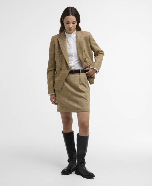 Barbour Petunia Mini Skirt, soft blue tweed