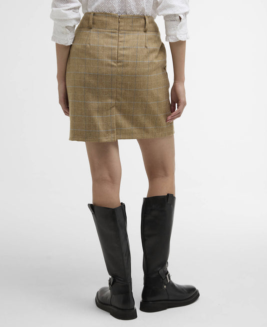 Petunia Mini Skirt - Soft Blue Tweed