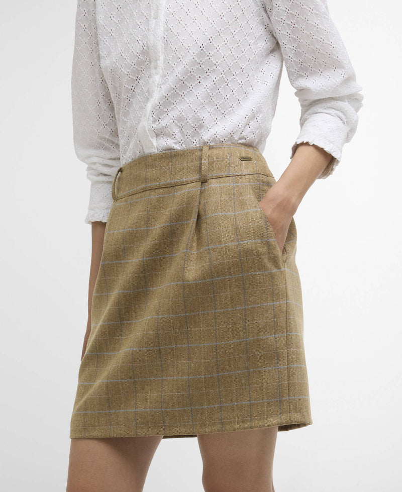 Afbeelding laden in Galerijviewer, Petunia Mini Skirt - Soft Blue Tweed
