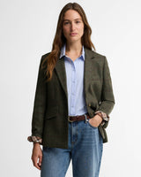 Barbour Browning Tailored Jacket, olive/prince of wales check