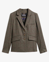 Barbour Browning Tailored Jacket, olive/prince of wales check