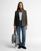 Barbour Browning Tailored Jacket, olive/prince of wales check