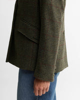 Barbour Browning Tailored Jacket, olive/prince of wales check