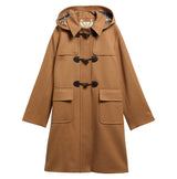 Barbour Melody Wool Duffle Coat, beige/birchwood dress