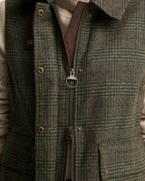 Barbour Joyce Wool Gilet Olive Price Of Wales Check