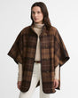Barbour Judith Tartan Wool Cape Shadow Muted Tartan