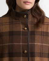 Barbour Judith Tartan Wool Cape Shadow Muted Tartan