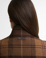 Barbour Judith Tartan Wool Cape Shadow Muted Tartan