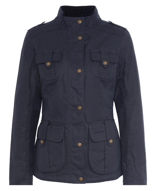 Barbour Winter Defence Wax Jacket, navy/classic