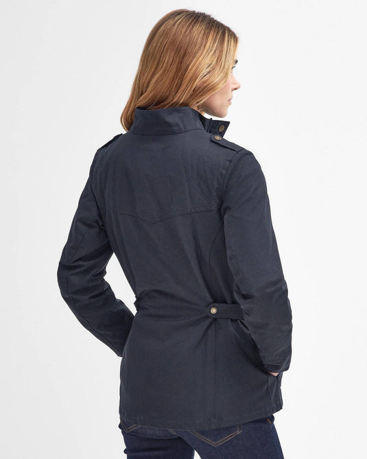 Barbour Winter Defence Wax Jacket, navy/classic