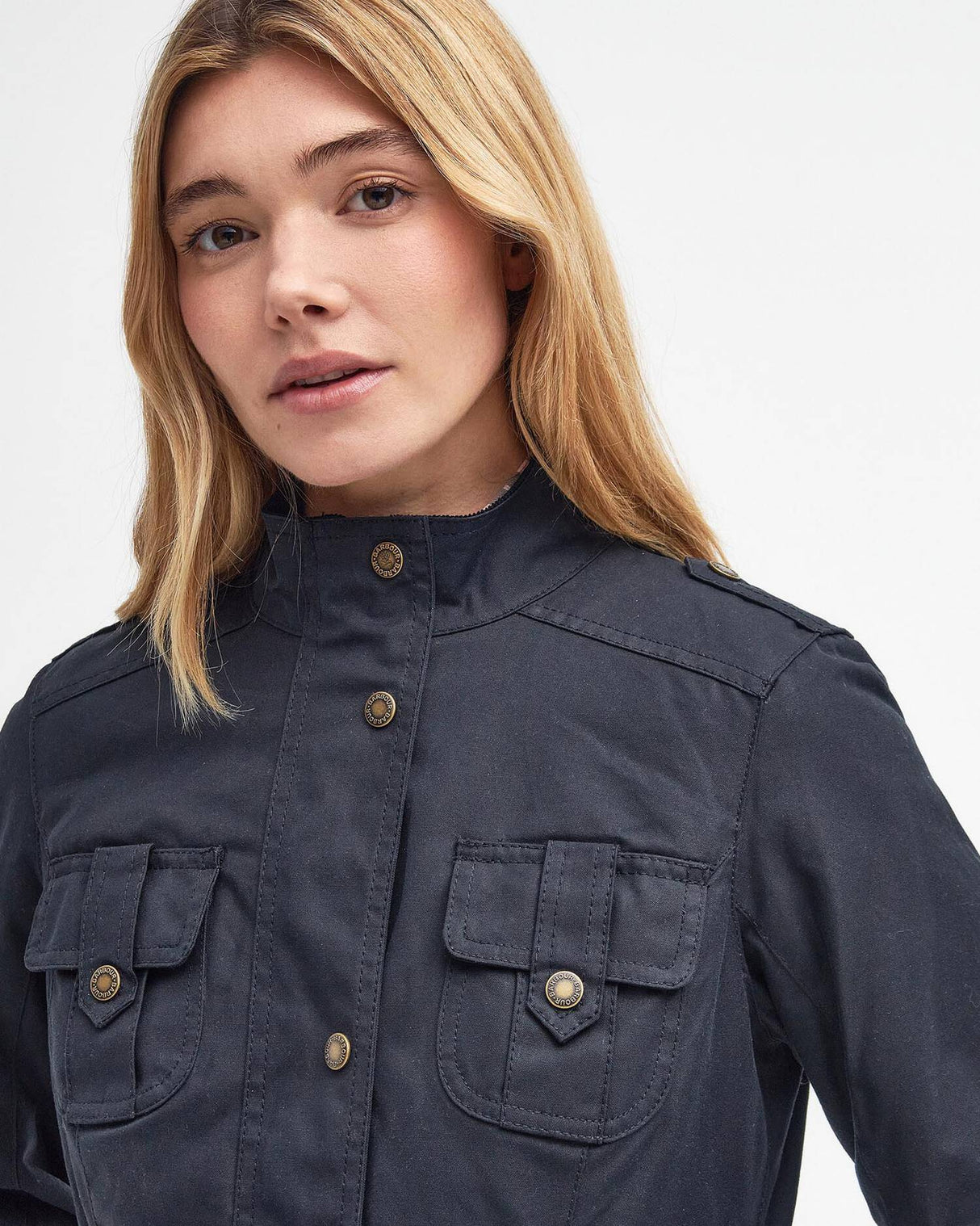 Barbour Winter Defence Wax Jacket, navy/classic