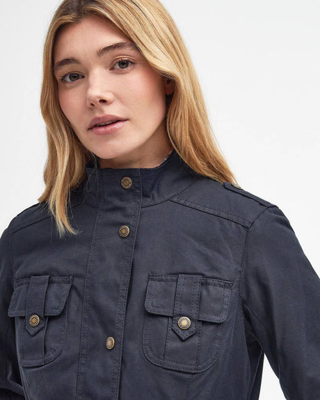 Barbour Winter Defence Wax Jacket, navy/classic