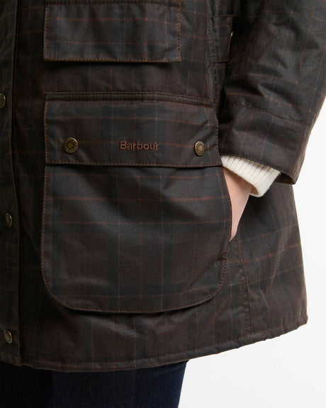 Barbour Modern Checked Border Wax Jacket